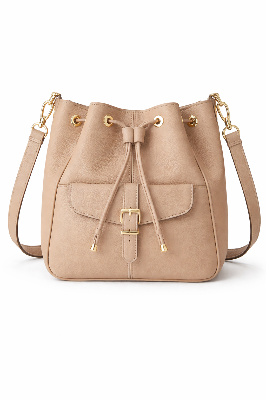 Biscotti Pebble Leather Bucket Bag – Chic Handbag Design